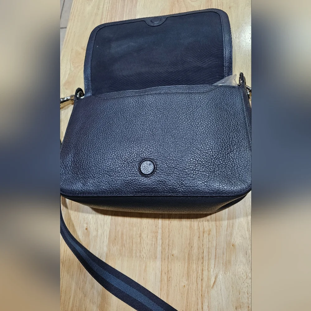 Coach Carriage Navy Blue Pebbled Grain Leather Messenger and Wallet Set EUC - Picture 8 of 16